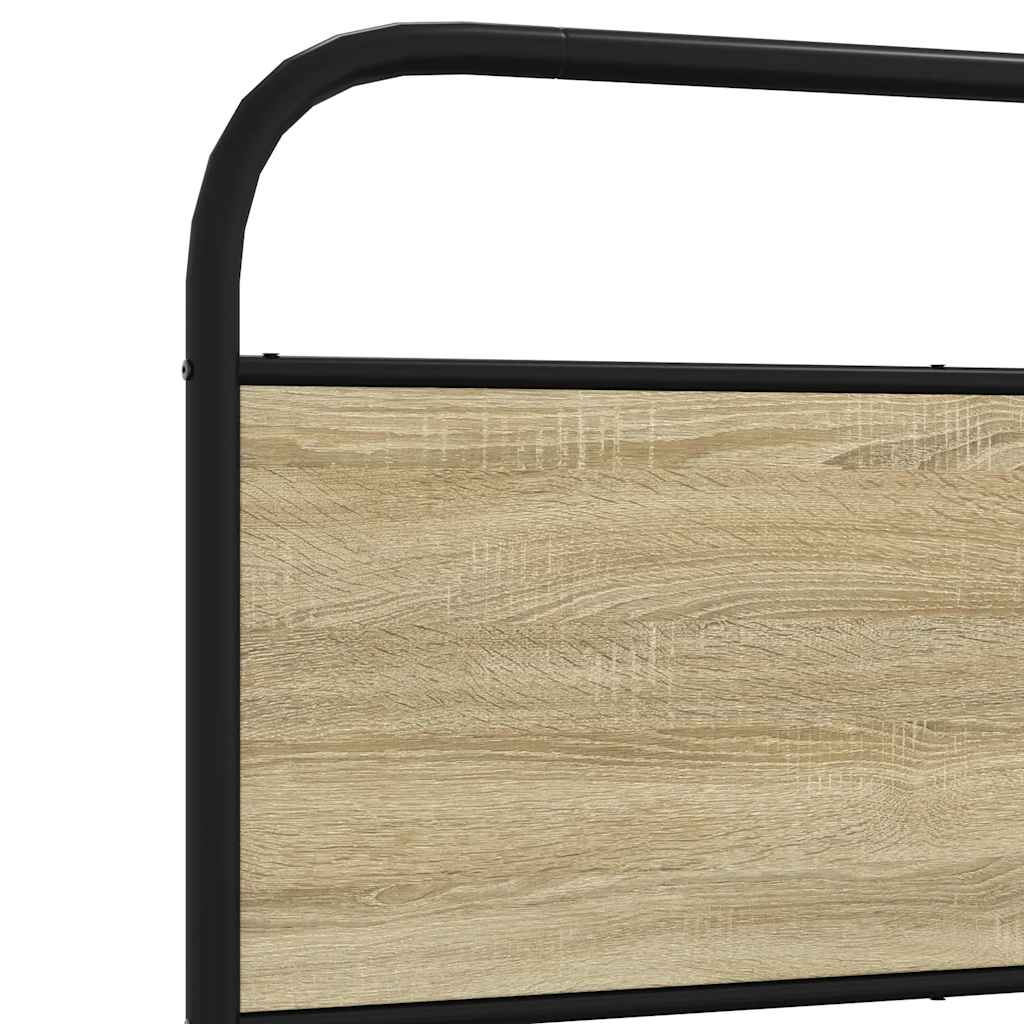 Bed frame without mattress 90x200 cm Sonoma oak wood material