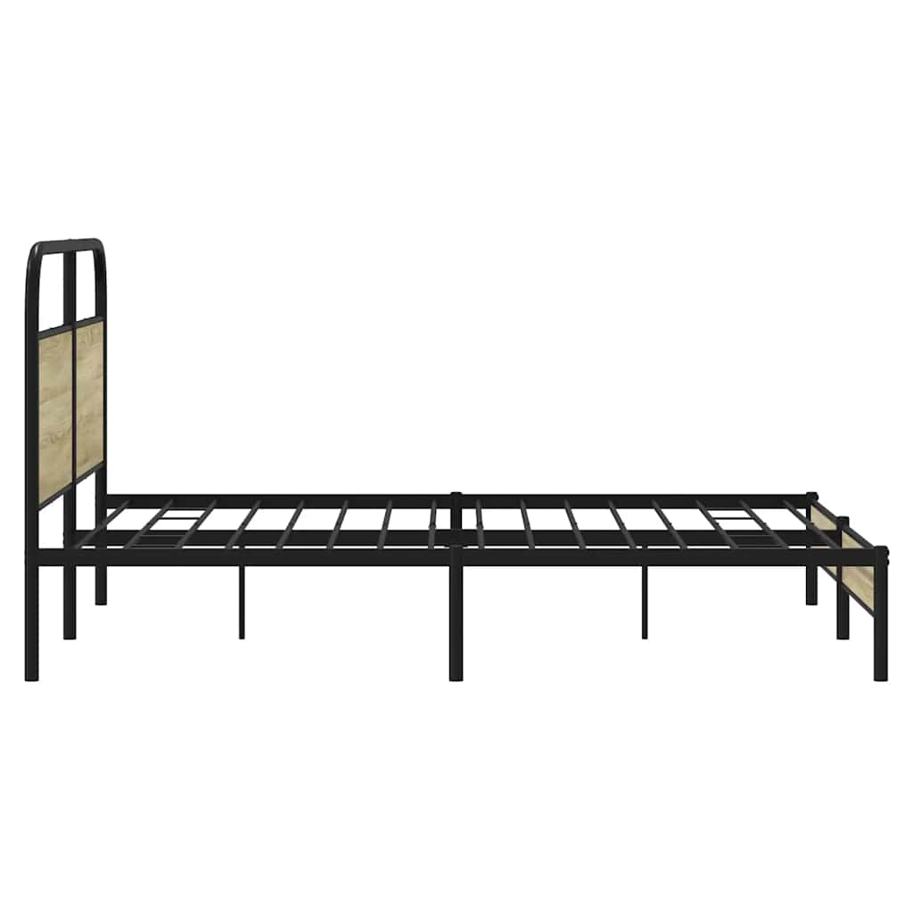 Bed frame without mattress 160x200 cm Sonoma oak wood material