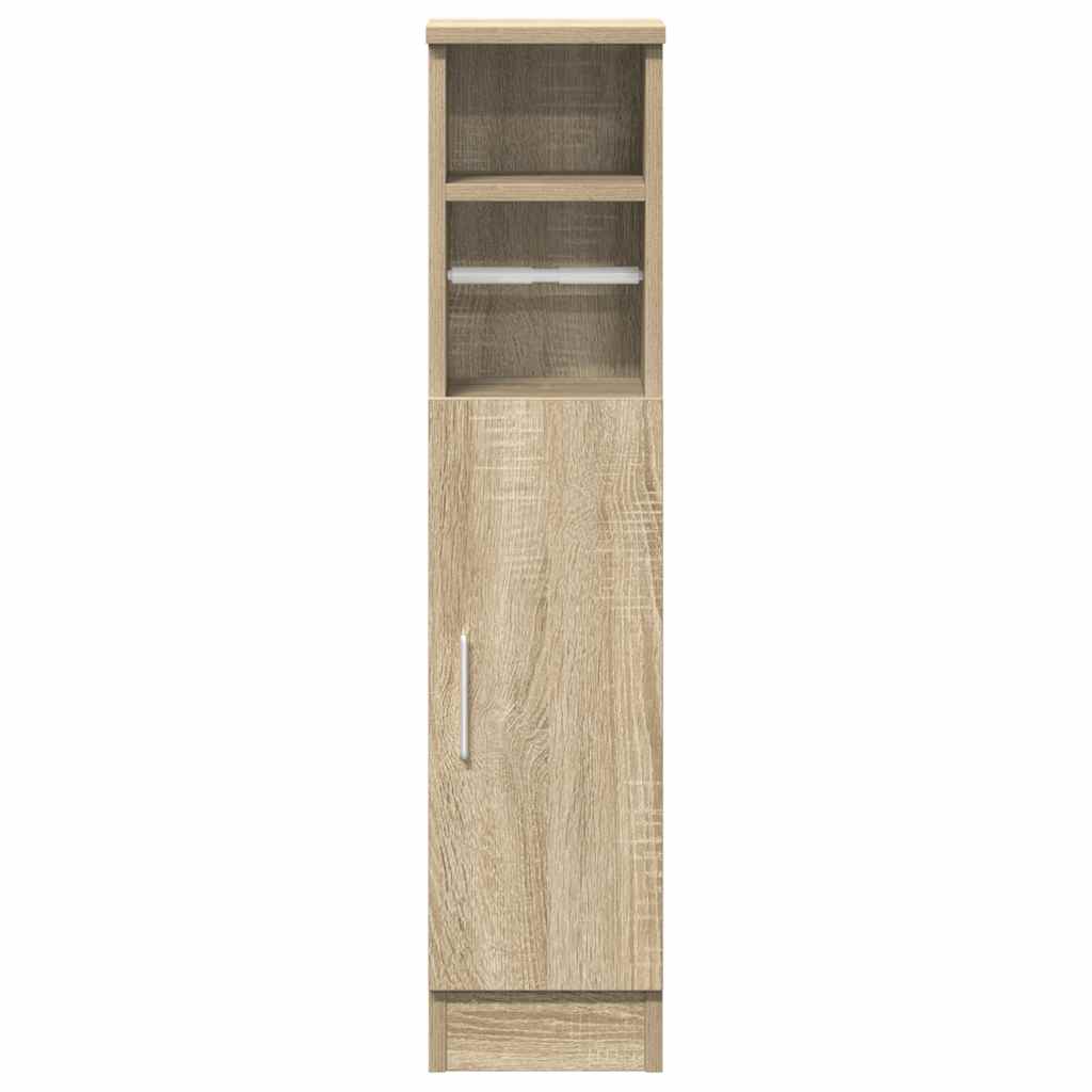 Badezimmerschrank mit Rollenhalter Sonoma-Eiche 20,5x22x90 cm