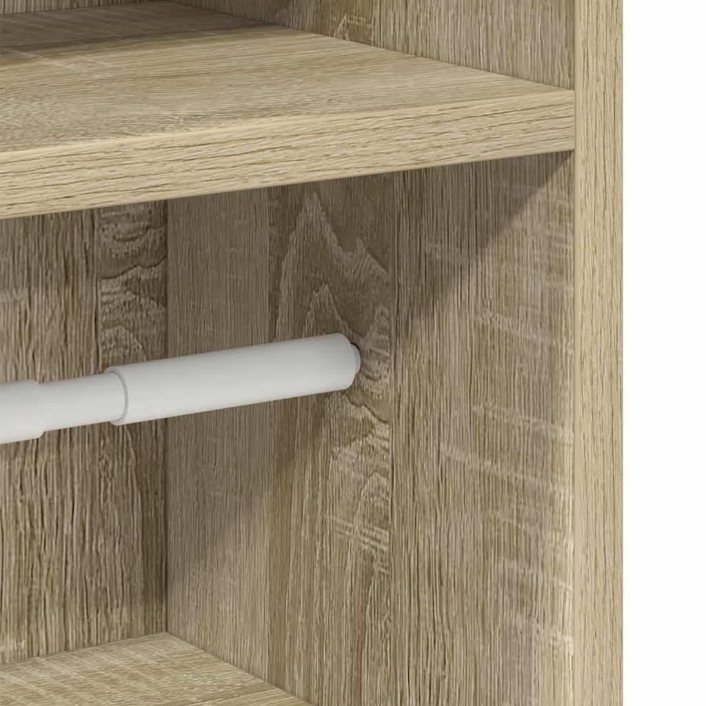 Badezimmerschrank mit Rollenhalter Sonoma-Eiche 20,5x22x90 cm