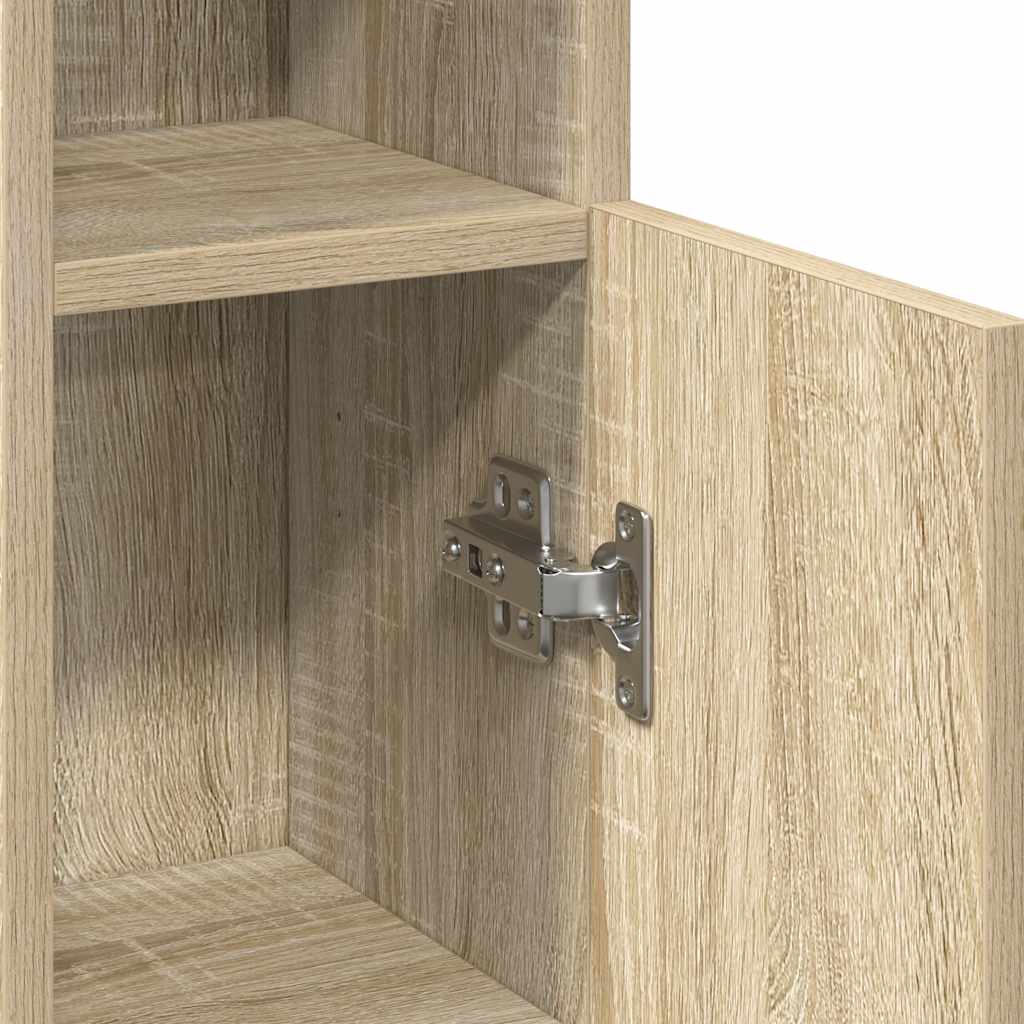 Badezimmerschrank mit Rollenhalter Sonoma-Eiche 20,5x22x90 cm