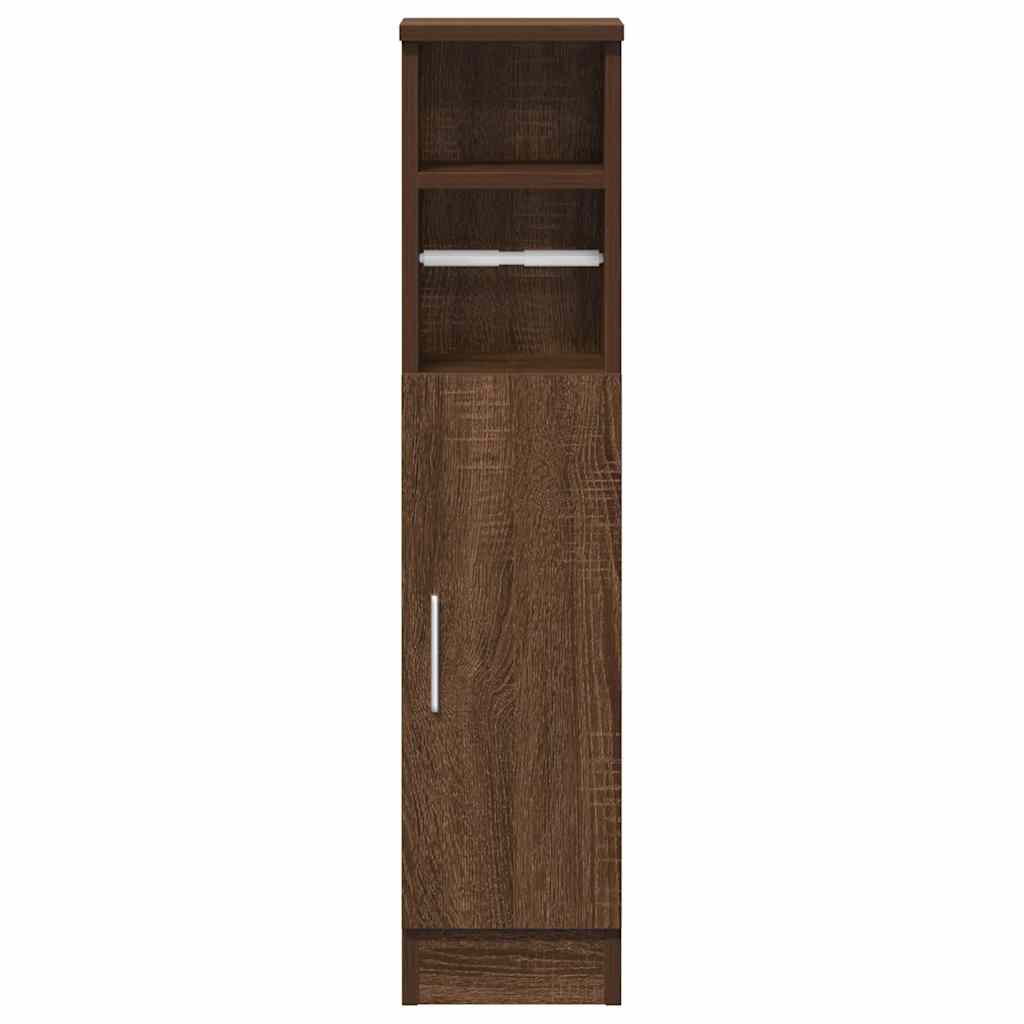 Badezimmerschrank mit Rollenhalter Eichen-Optik 20,5x22x90 cm