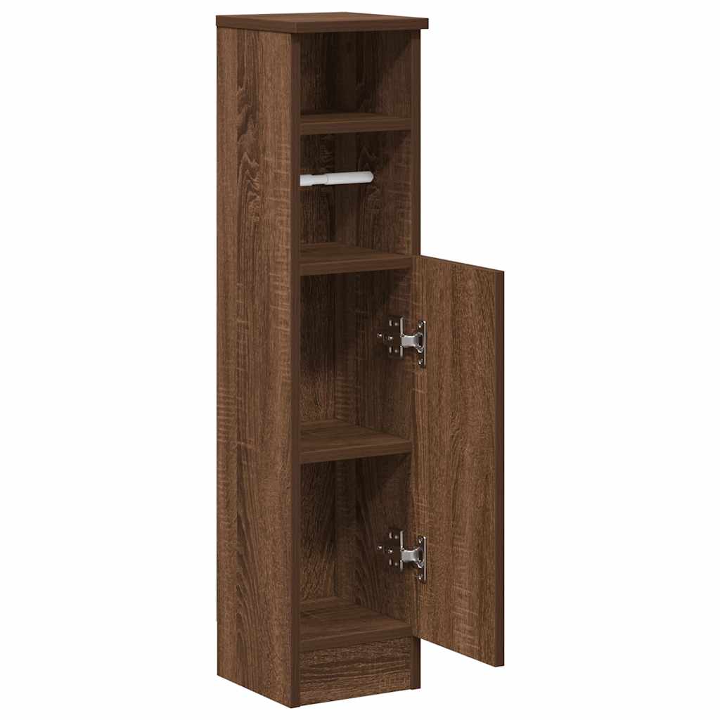 Badezimmerschrank mit Rollenhalter Eichen-Optik 20,5x22x90 cm