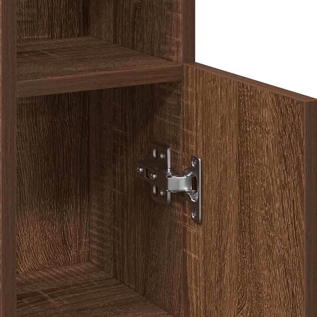 Badezimmerschrank mit Rollenhalter Eichen-Optik 20,5x22x90 cm