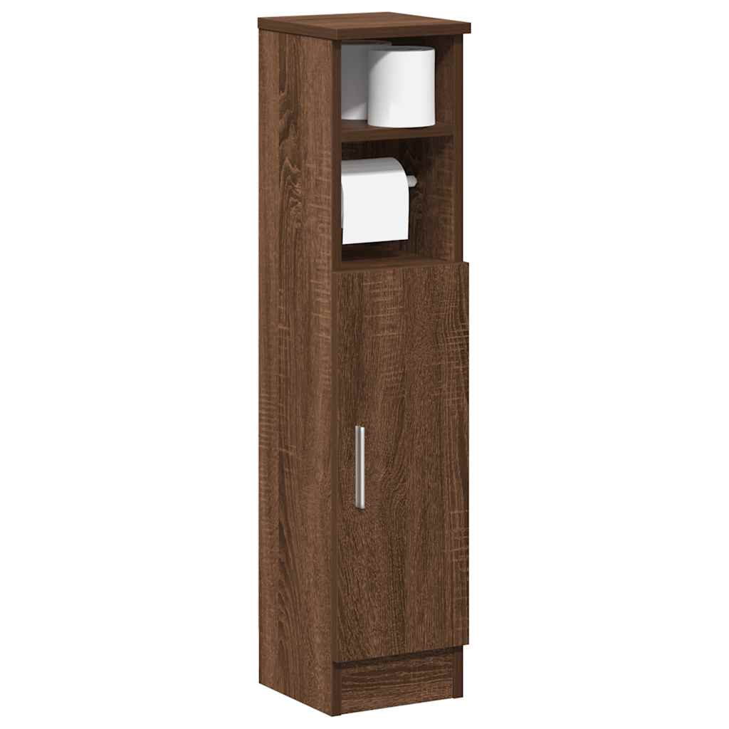 Badezimmerschrank mit Rollenhalter Eichen-Optik 20,5x22x90 cm