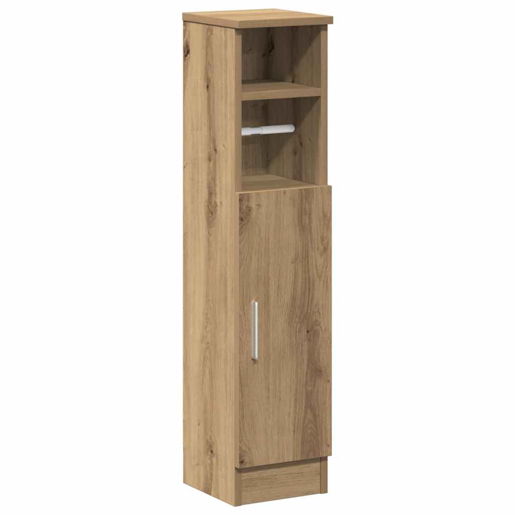 Badezimmerschrank mit Rollenhalter Artisan-Eiche 20,5x22x90 cm