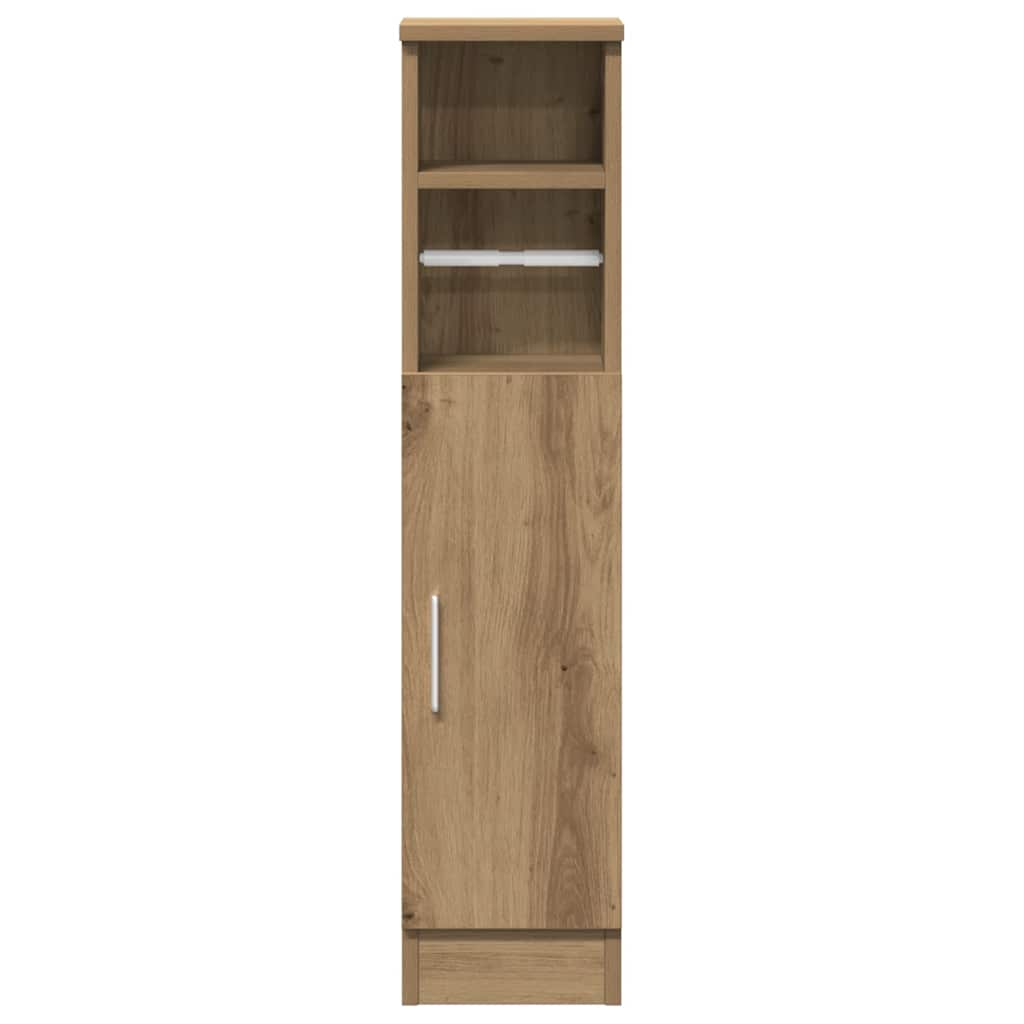 Badezimmerschrank mit Rollenhalter Artisan-Eiche 20,5x22x90 cm