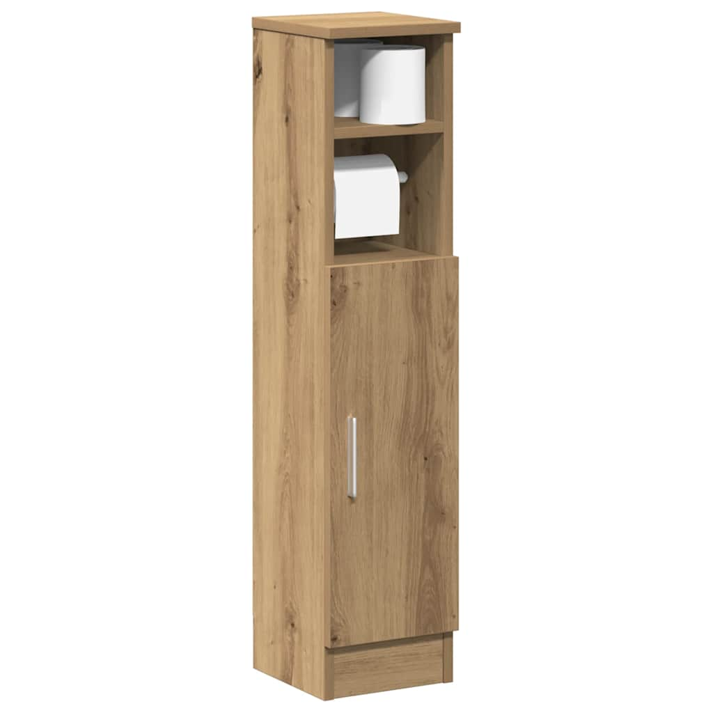 Badezimmerschrank mit Rollenhalter Artisan-Eiche 20,5x22x90 cm