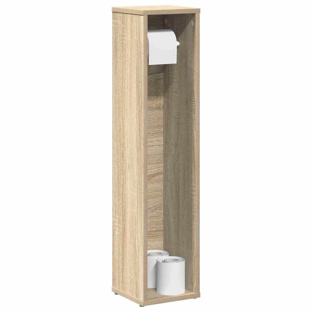 Badezimmerschrank mit Rollenhalter Sonoma-Eiche 20,5x20x90 cm