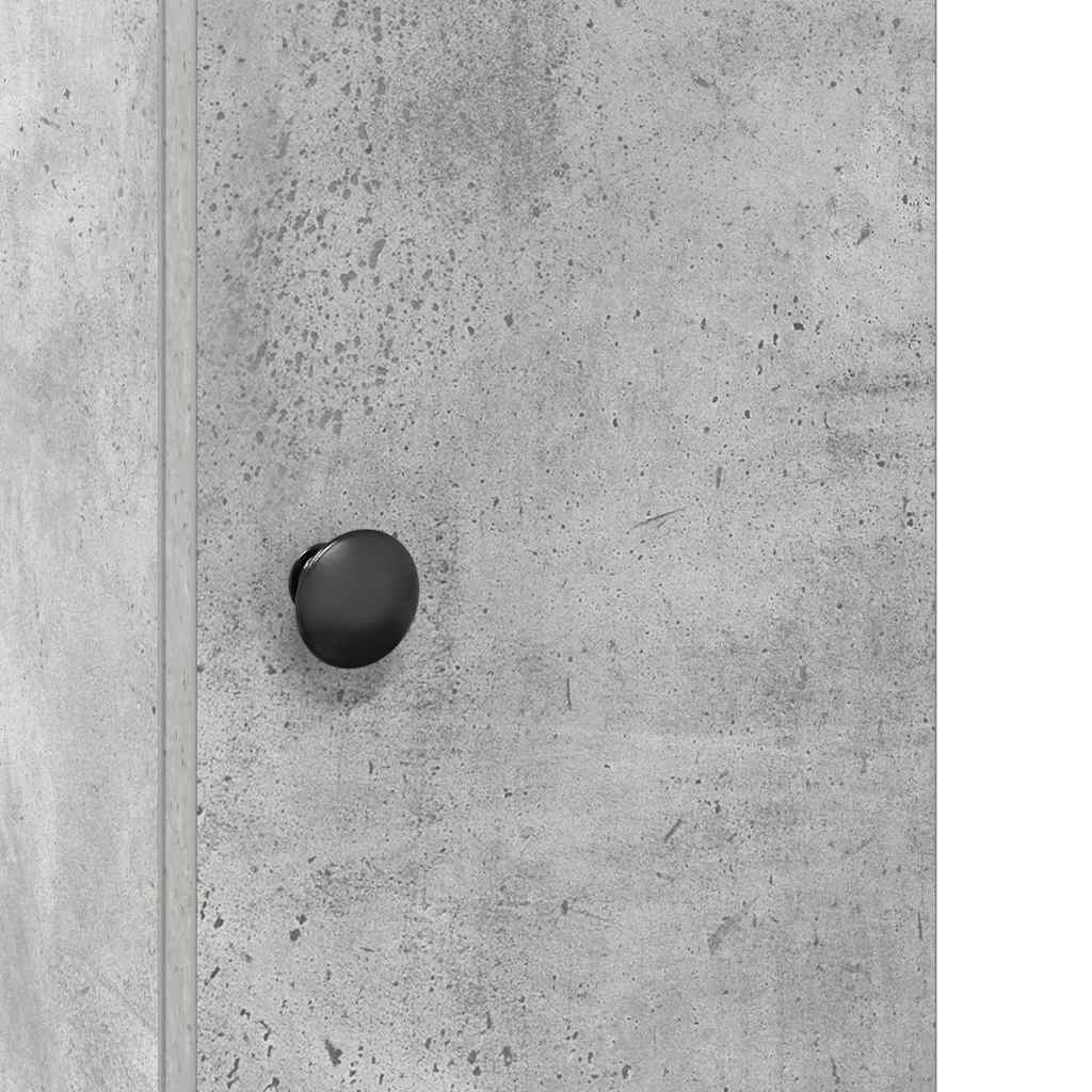 Bathroom Cabinet with Roll Holder Concrete Grey 20.5x22x72 cm