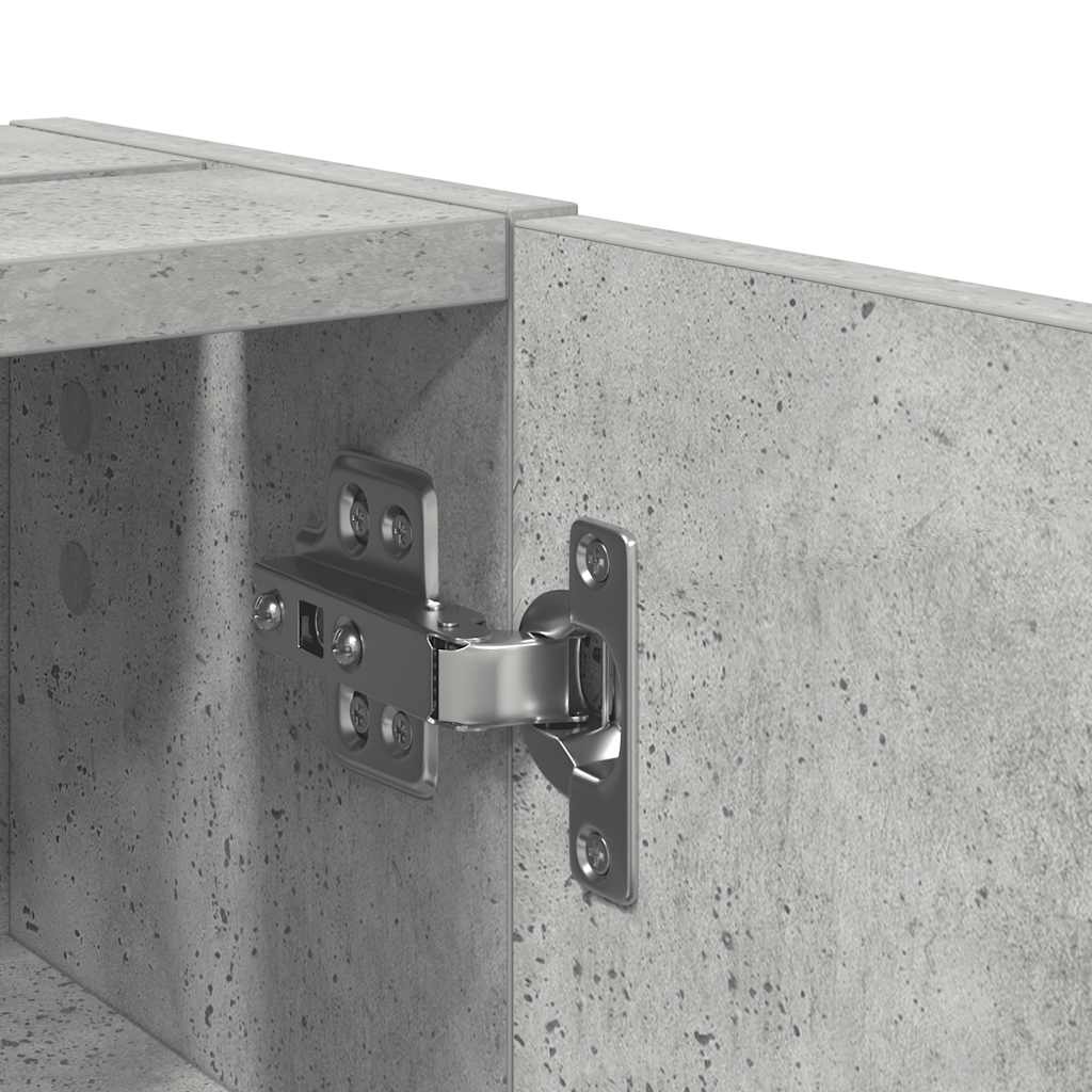 Bathroom Cabinet with Roll Holder Concrete Grey 20.5x22x72 cm