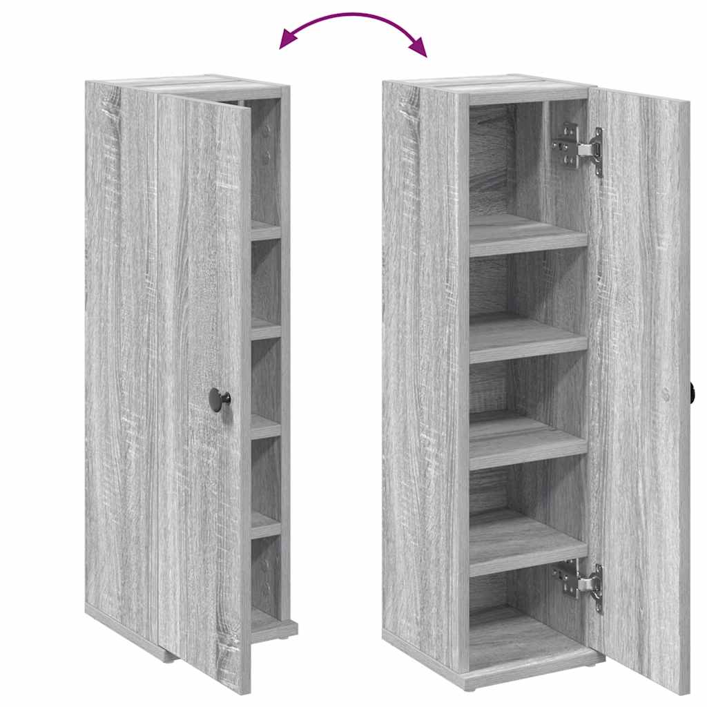 Badezimmerschrank mit Rollenhalter Grau Sonoma 20,5x22x72 cm