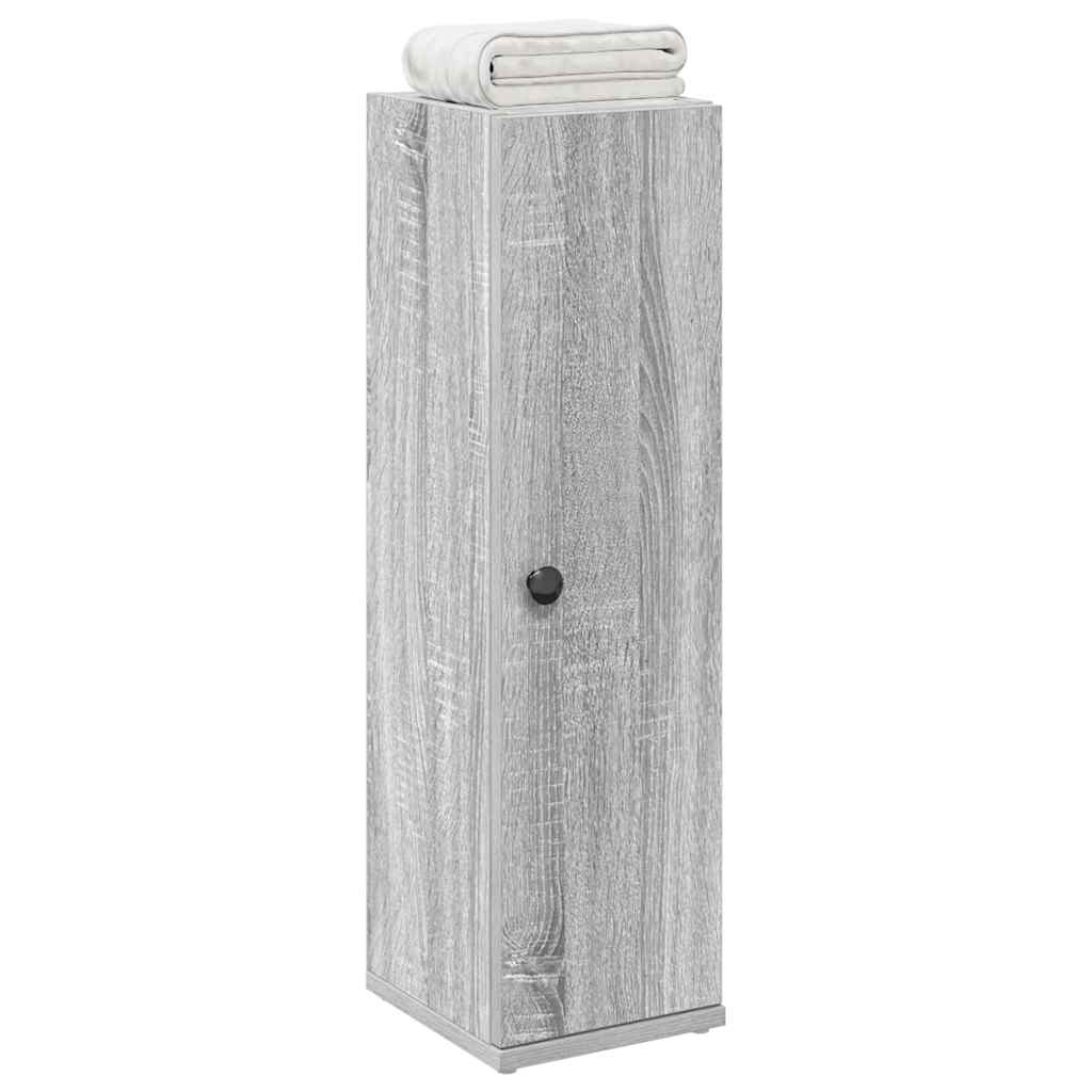 Bathroom Cabinet with Roll Holder Gray Sonoma 20.5x22x72 cm