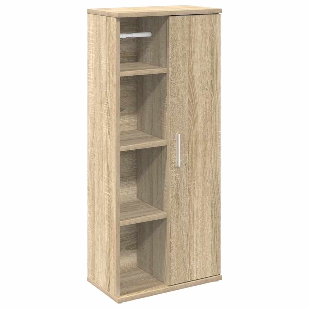 Bathroom Cabinet with Roll Holder Sonoma Oak 39x22x90 cm