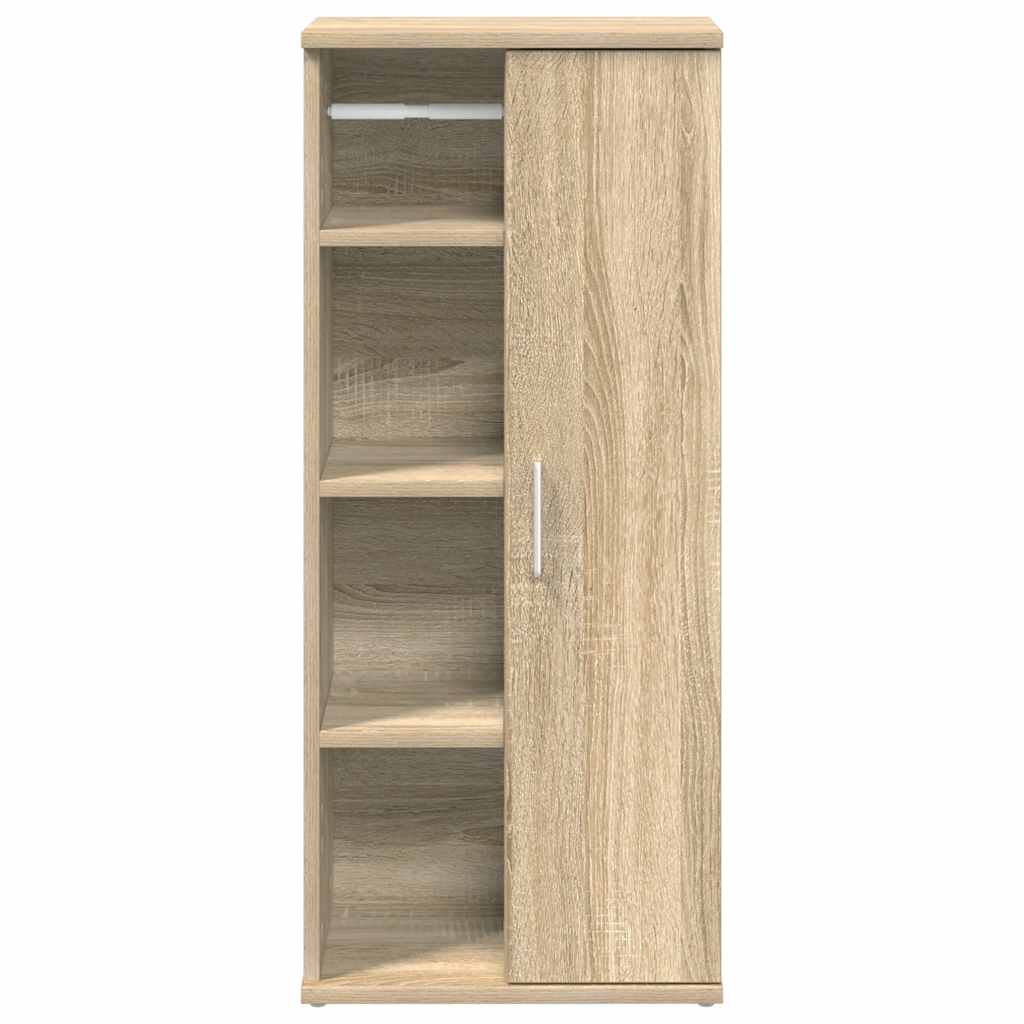 Badezimmerschrank mit Rollenhalter Sonoma-Eiche 39x22x90 cm