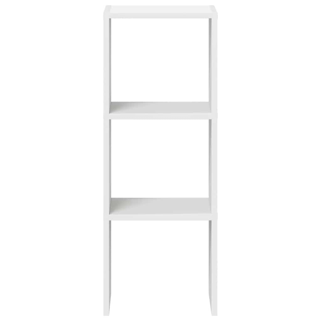 Bookshelf Stackable White 30x30x80 cm Wood Material