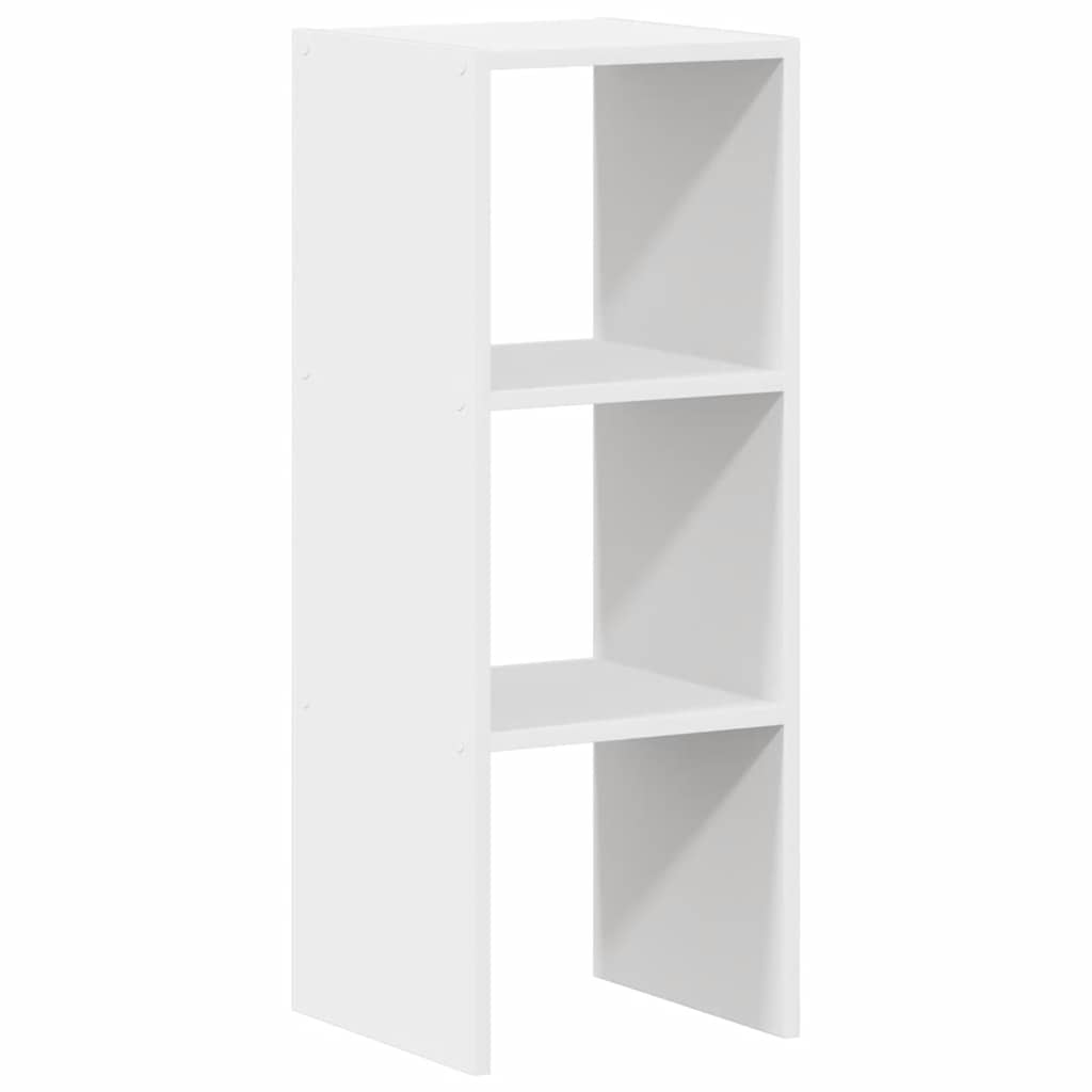 Bookshelf Stackable White 30x30x80 cm Wood Material