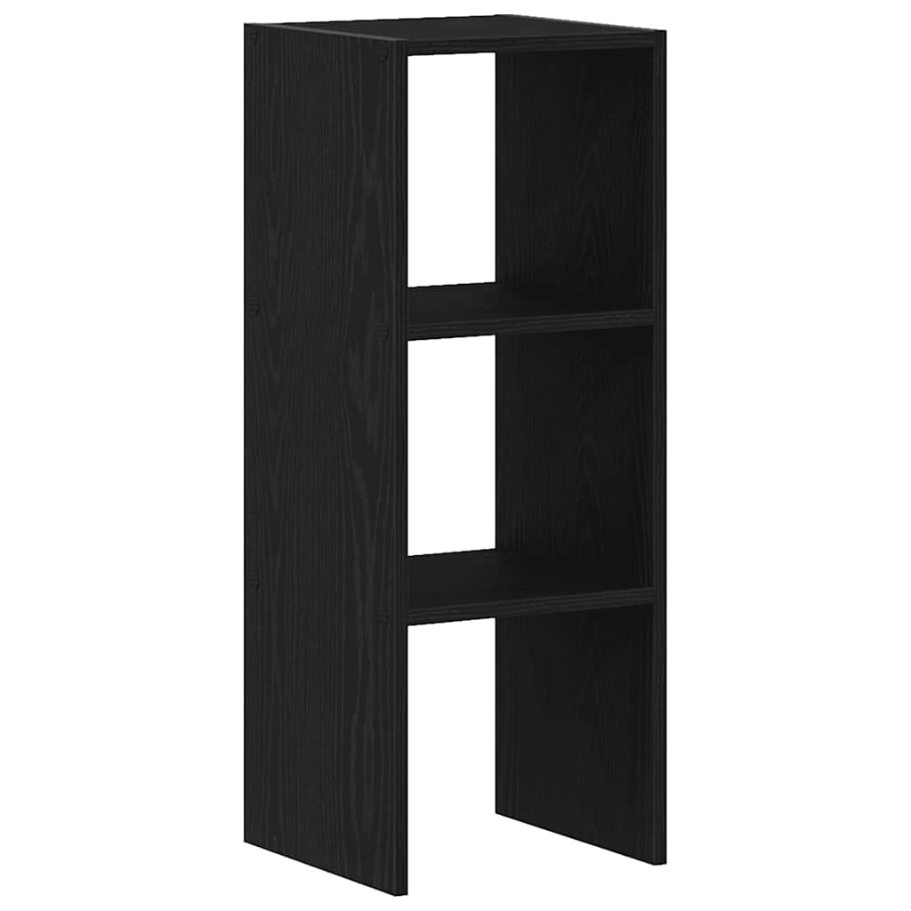 Bookshelf Stackable Black Oak Look 30x30x80 cm