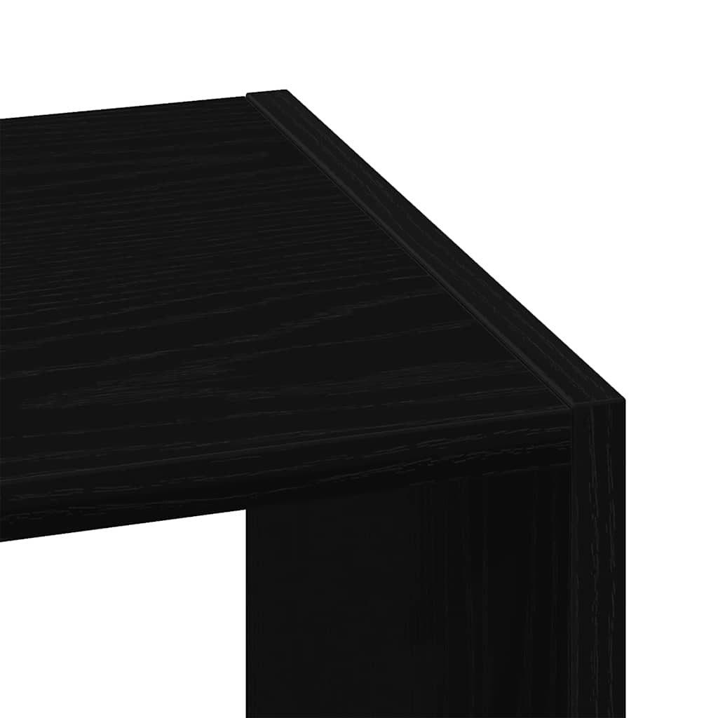 Bookshelf Stackable Black Oak Look 30x30x80 cm