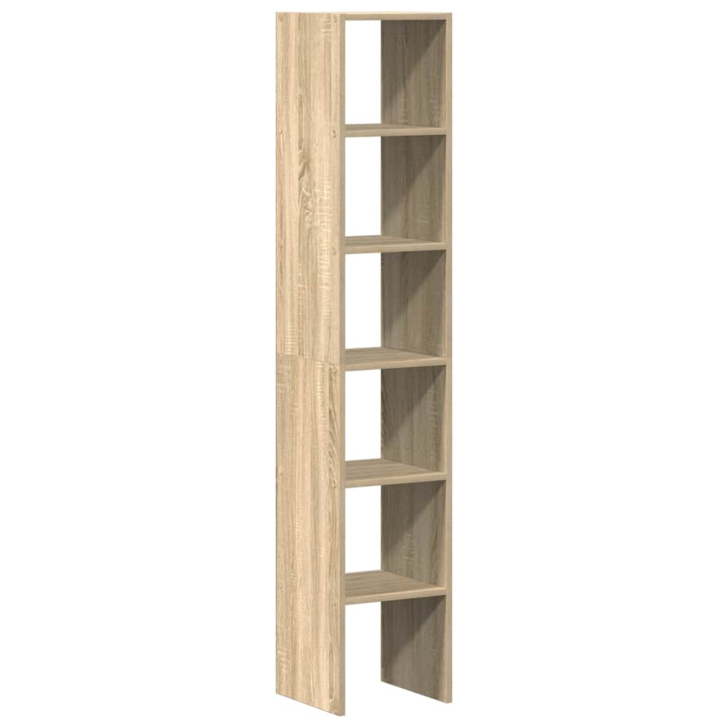 Bookshelves 2 pcs. Stackable Sonoma Oak 30x30x80 cm