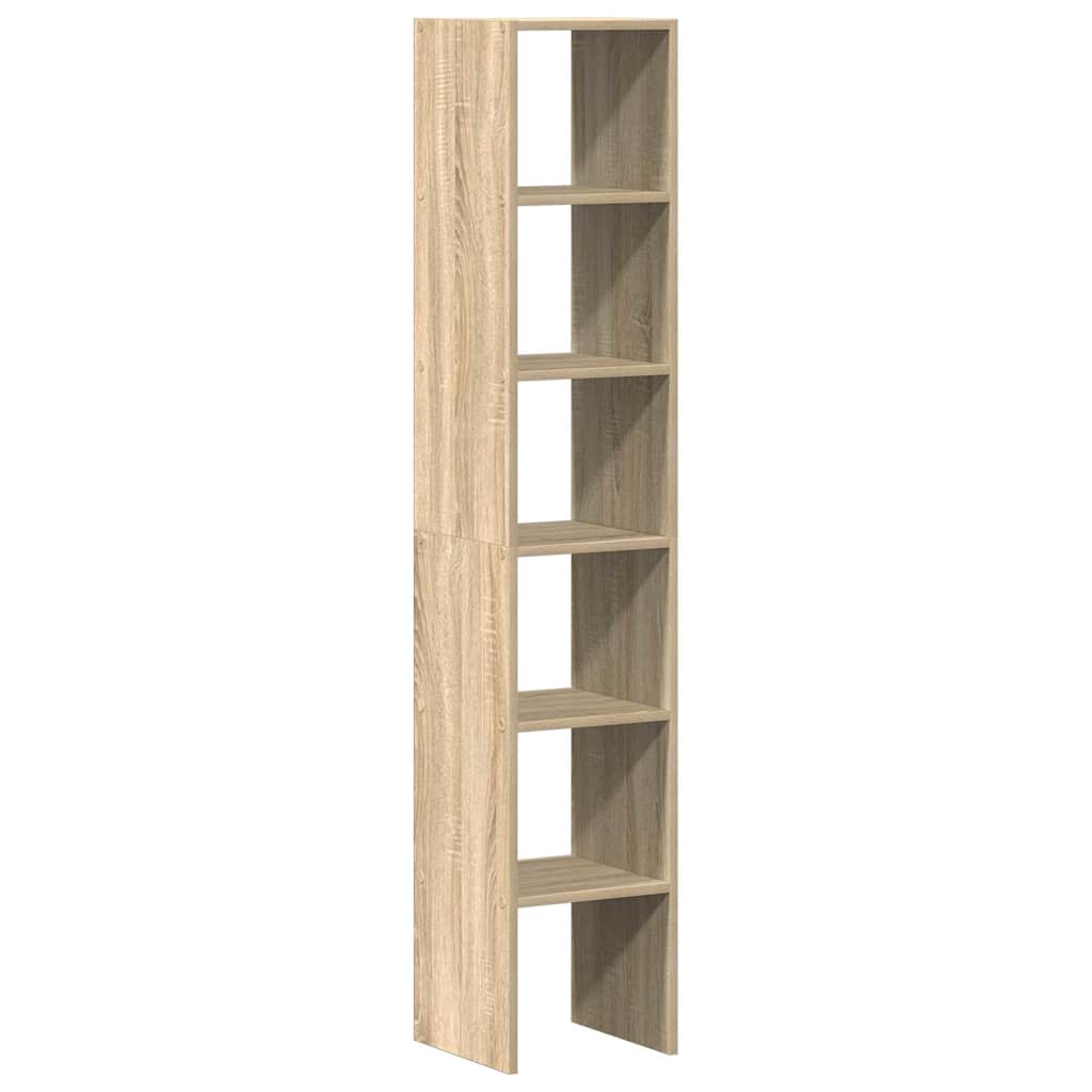 Bookshelves 2 pcs. Stackable Sonoma Oak 30x30x80 cm