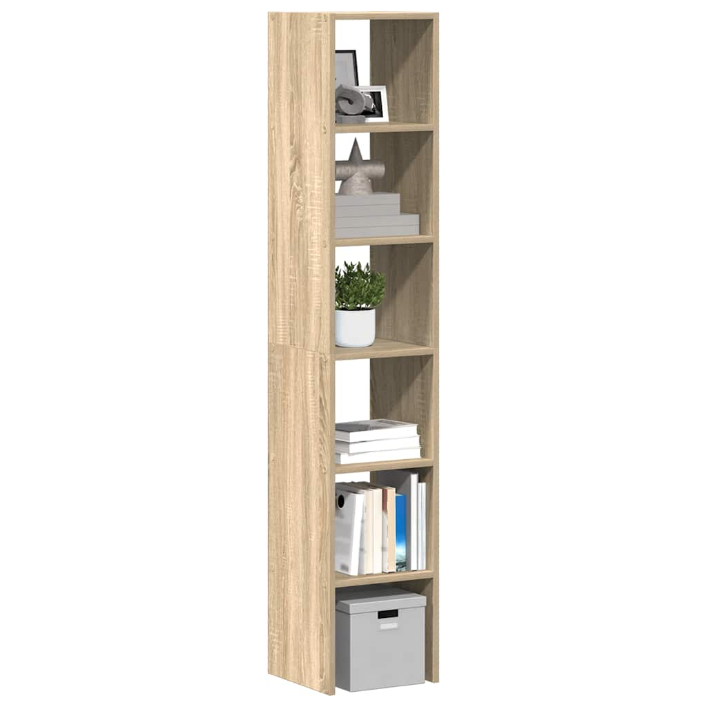 Bookshelves 2 pcs. Stackable Sonoma Oak 30x30x80 cm