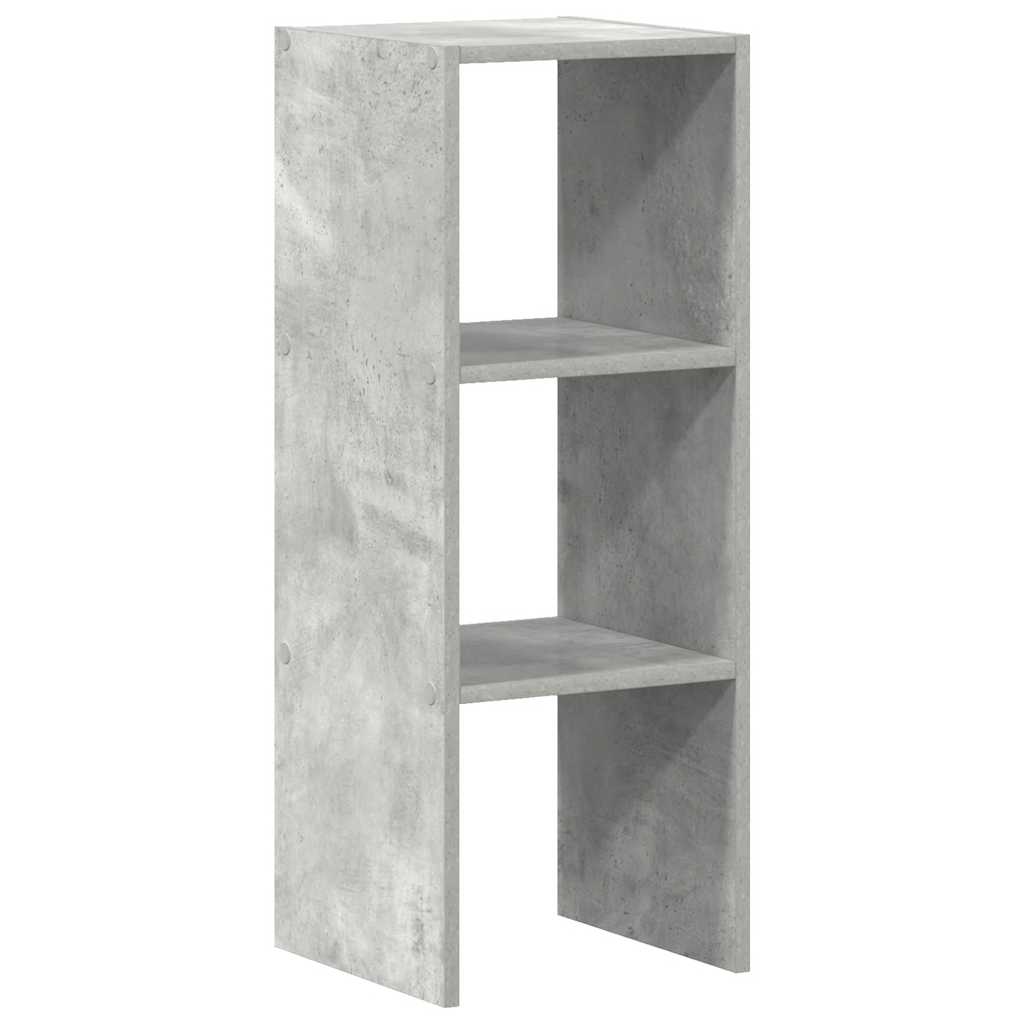 Bookshelf Stackable Concrete Grey 30x30x80 cm Wood Material