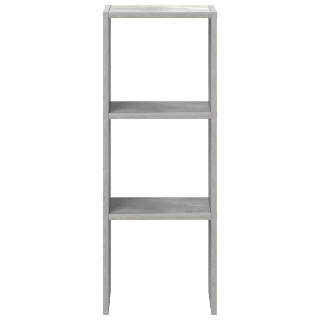 Bookshelf Stackable Concrete Grey 30x30x80 cm Wood Material