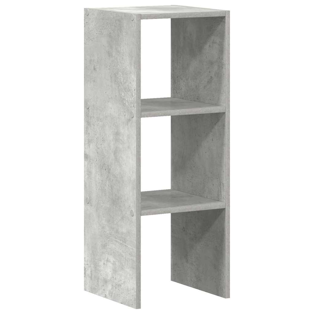 Bookshelf Stackable Concrete Grey 30x30x80 cm Wood Material