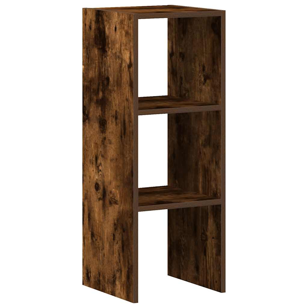 Bookshelf Stackable Smoked Oak 30x30x80 cm Wood Material