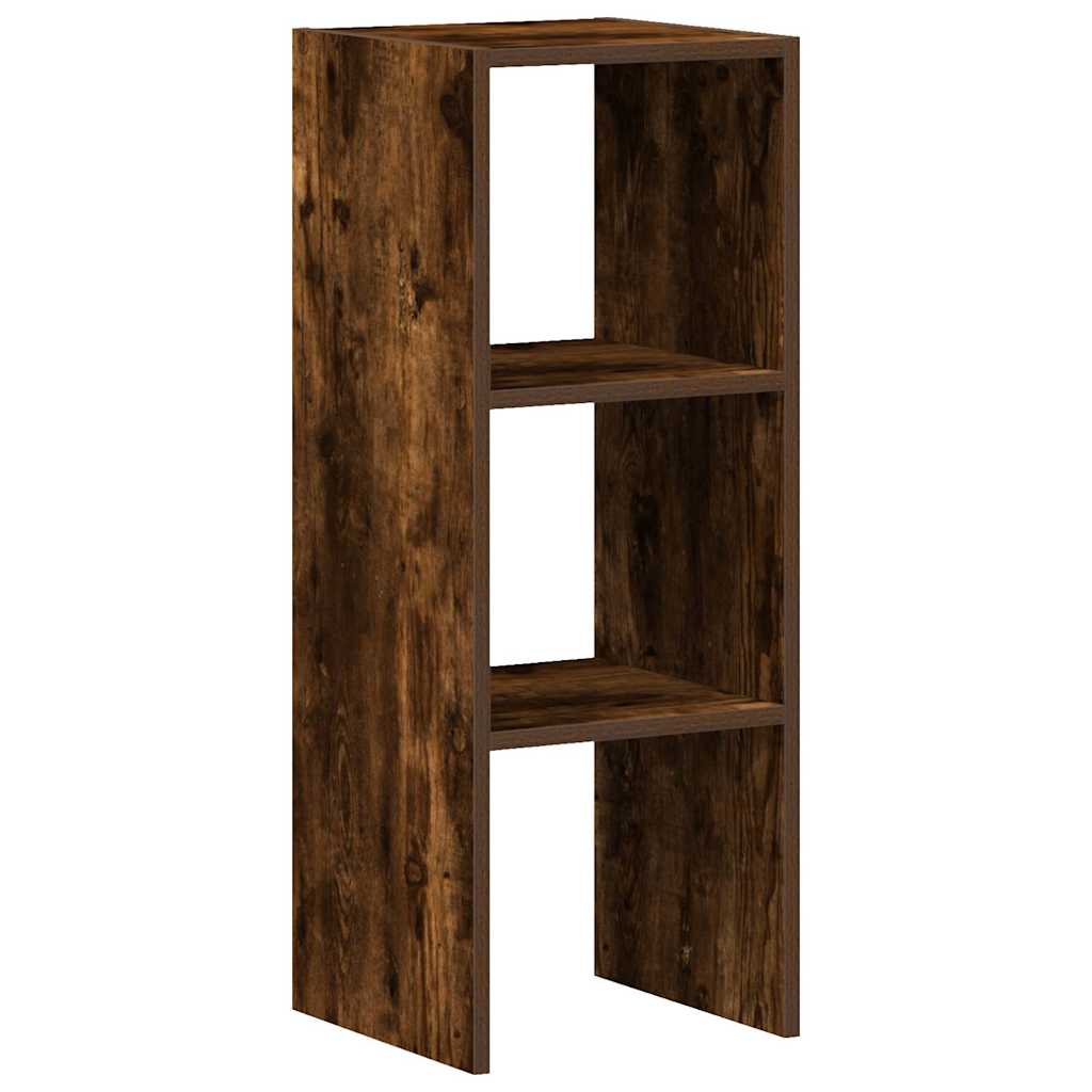 Bookshelf Stackable Smoked Oak 30x30x80 cm Wood Material