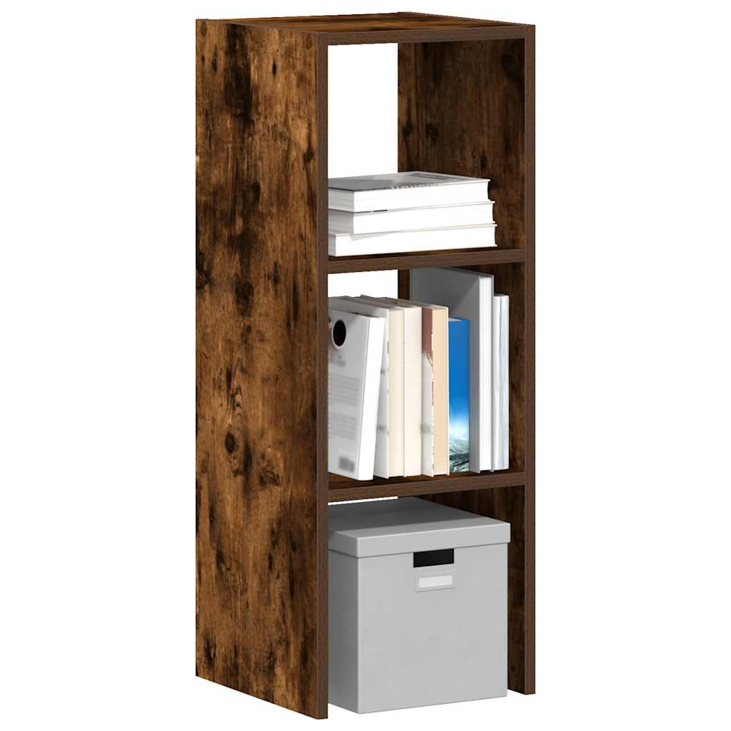 Bookshelf Stackable Smoked Oak 30x30x80 cm Wood Material