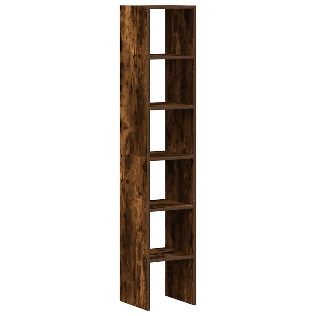 Bookshelves 2 pcs. Stackable Smoked Oak 30x30x80 cm