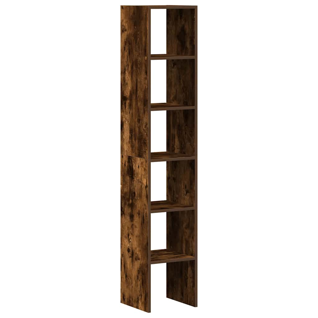 Bookshelves 2 pcs. Stackable Smoked Oak 30x30x80 cm