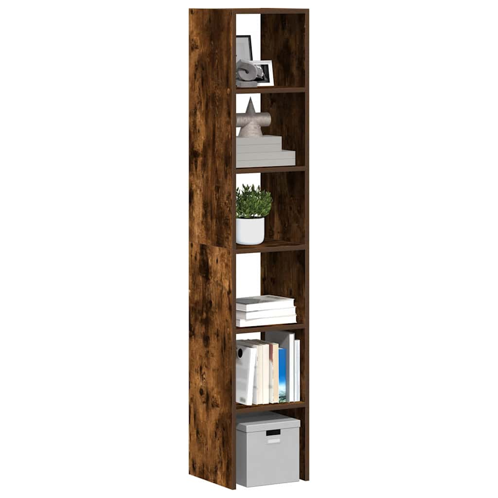 Bookshelves 2 pcs. Stackable Smoked Oak 30x30x80 cm