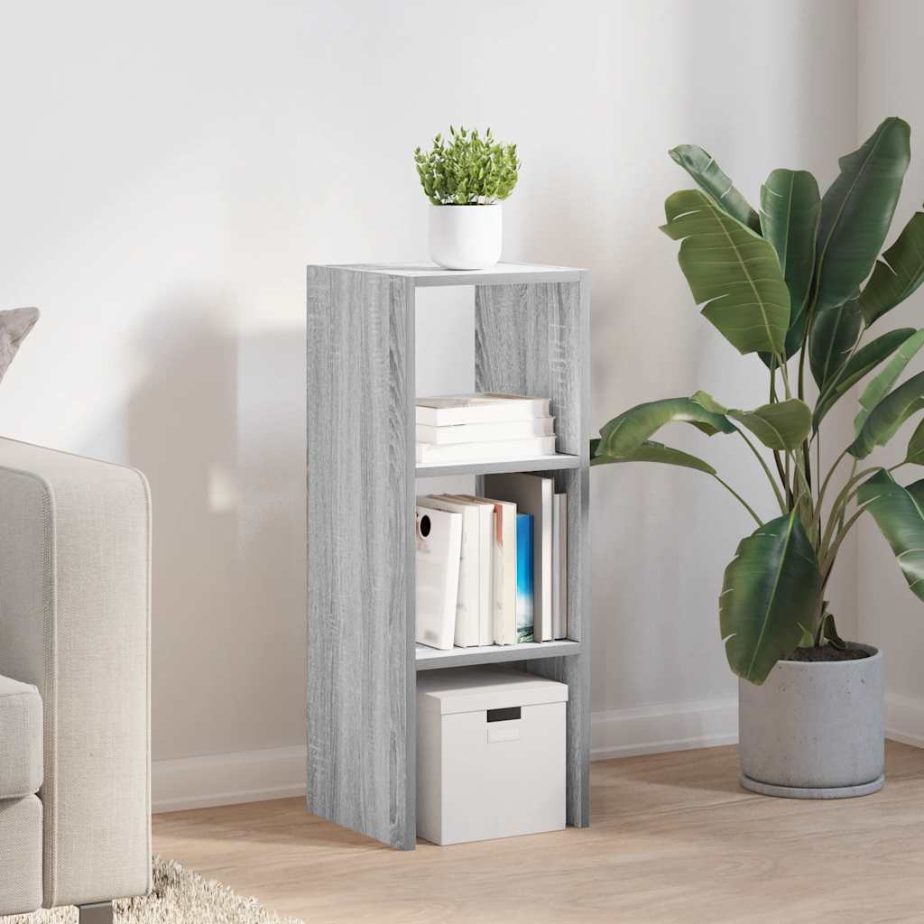 Bookshelf Stackable Gray Sonoma 30x30x80 cm Wood Material