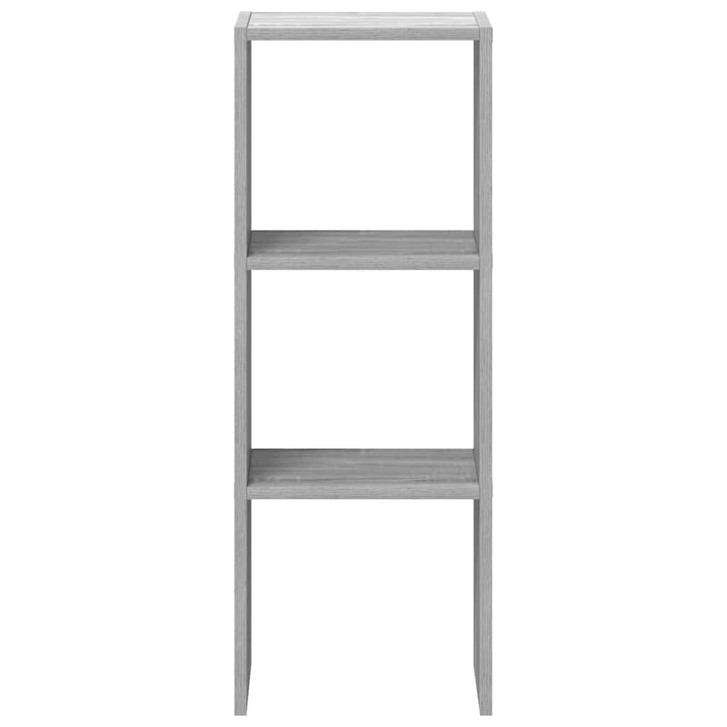 Bookshelf Stackable Gray Sonoma 30x30x80 cm Wood Material