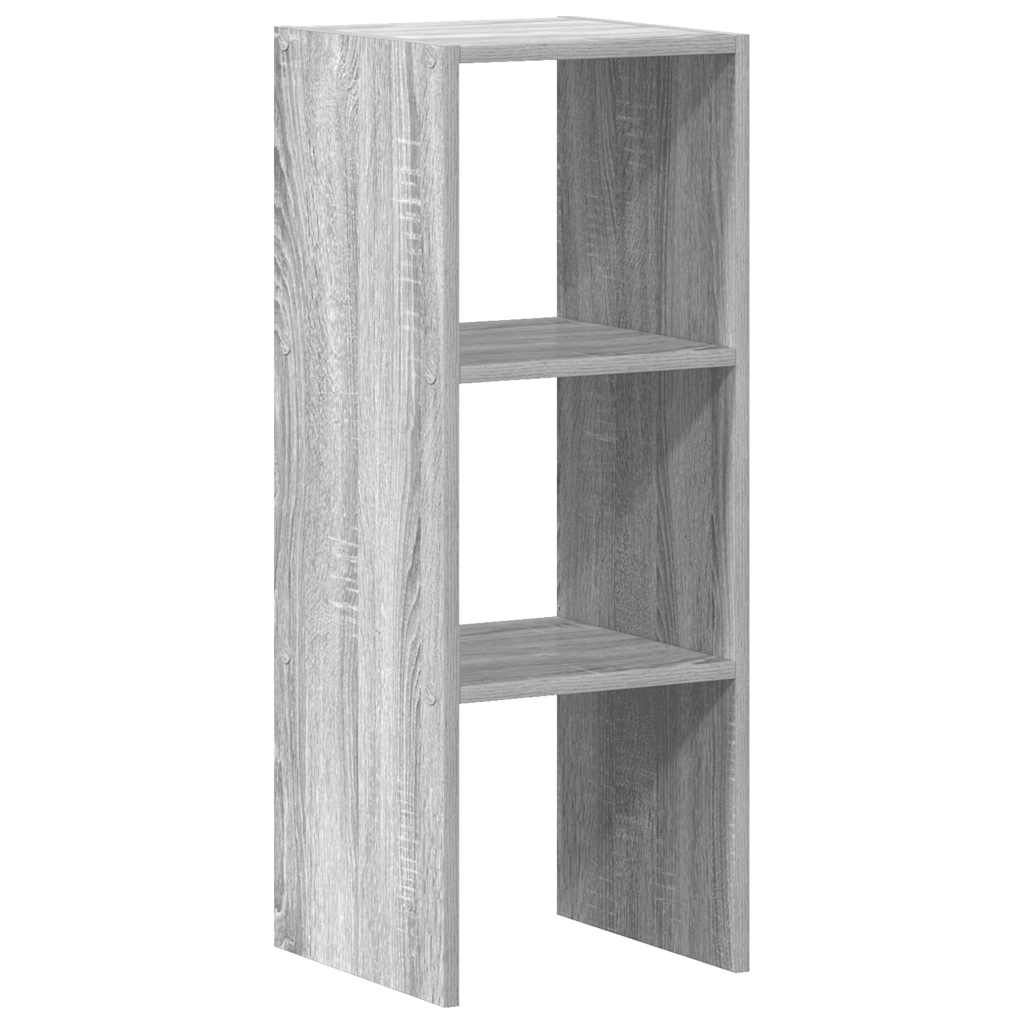 Bookshelf Stackable Gray Sonoma 30x30x80 cm Wood Material