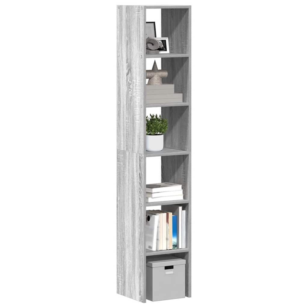 Bookshelves 2 pcs. Stackable Gray Sonoma 30x30x80 cm