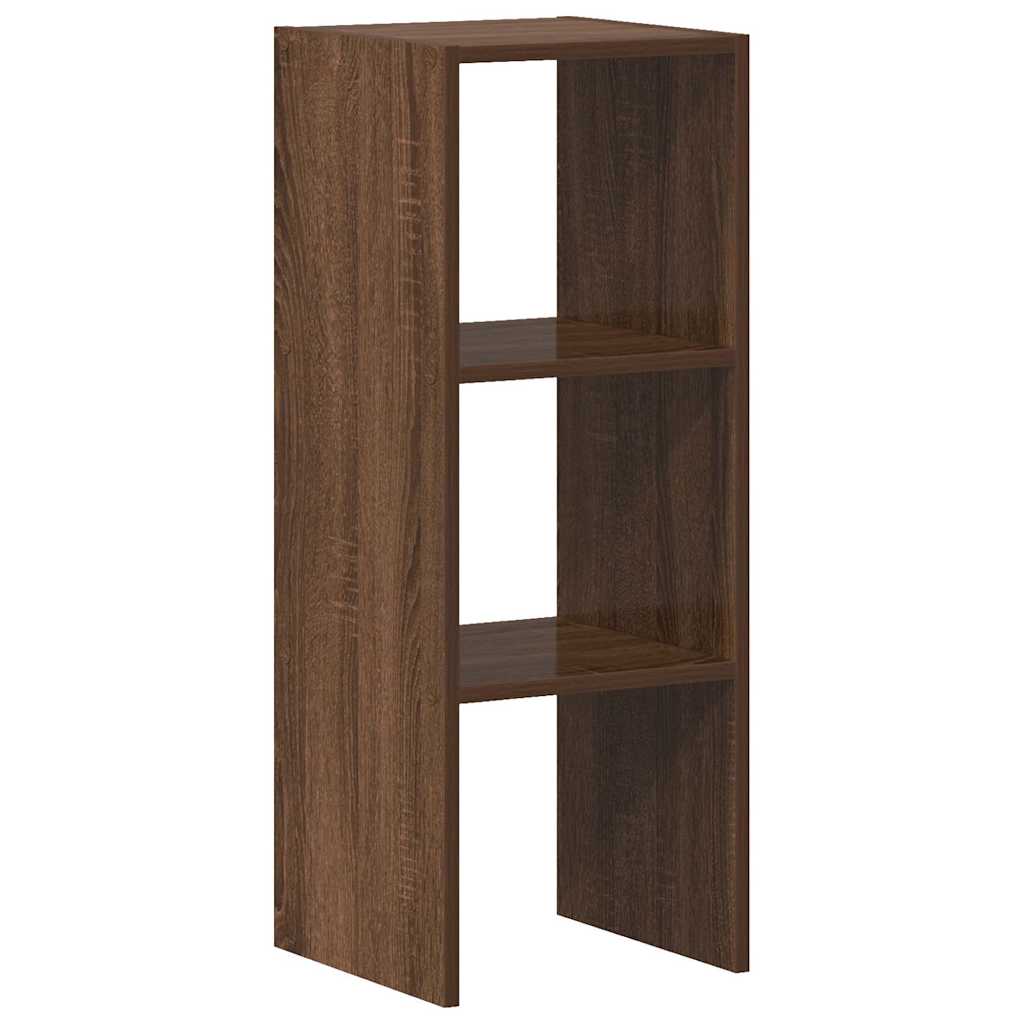 Bookshelf Stackable Brown Oak Look 30x30x80 cm