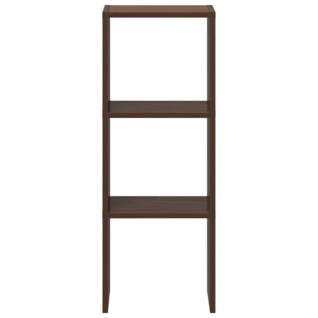 Bookshelf Stackable Brown Oak Look 30x30x80 cm