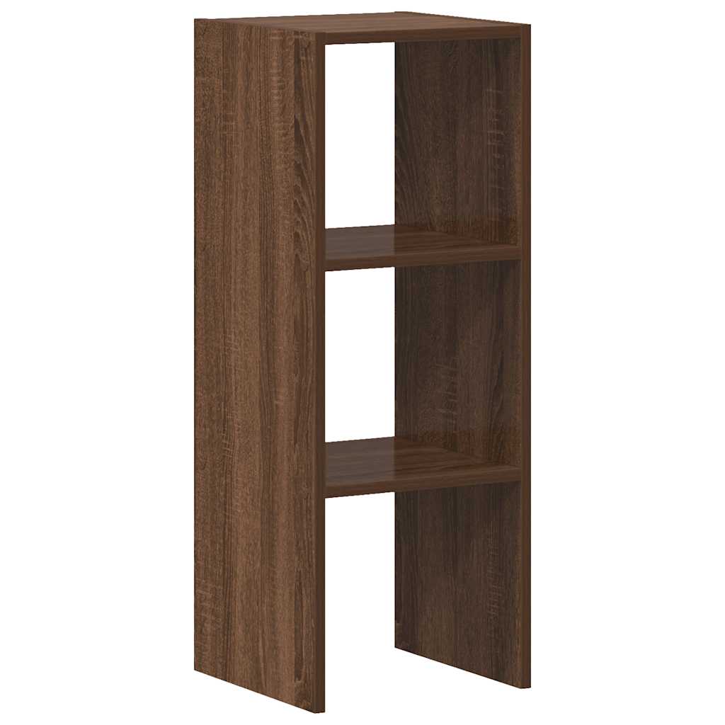 Bookshelf Stackable Brown Oak Look 30x30x80 cm