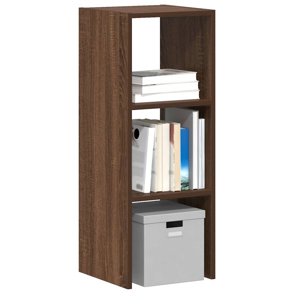 Bookshelf Stackable Brown Oak Look 30x30x80 cm