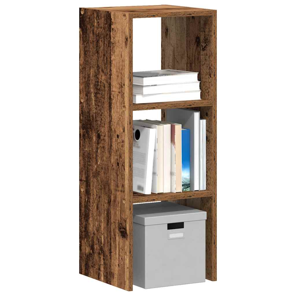 Bücherregal Stapelbar Altholz-Optik 30x30x80 cm Holzwerkstoff