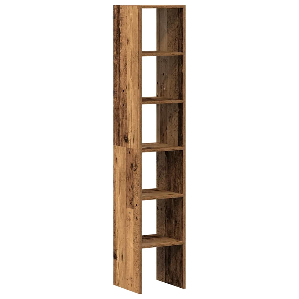 Bookshelves 2 pcs. Stackable Old Wood Look 30x30x80 cm