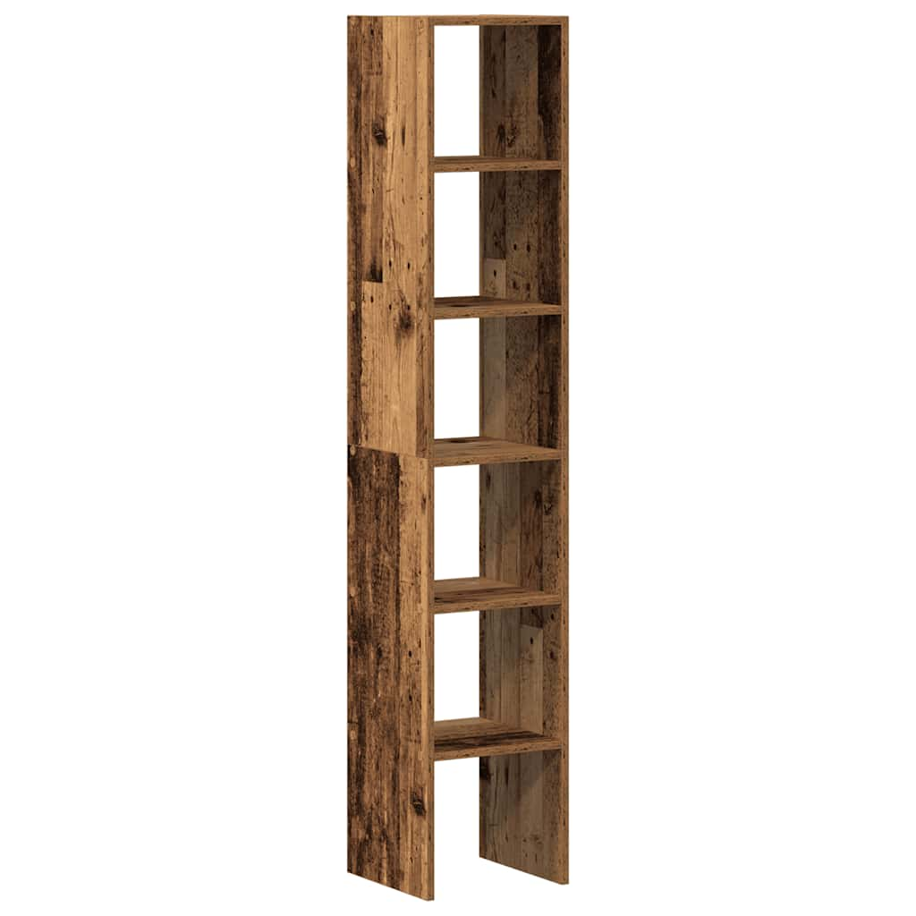 Bookshelves 2 pcs. Stackable Old Wood Look 30x30x80 cm