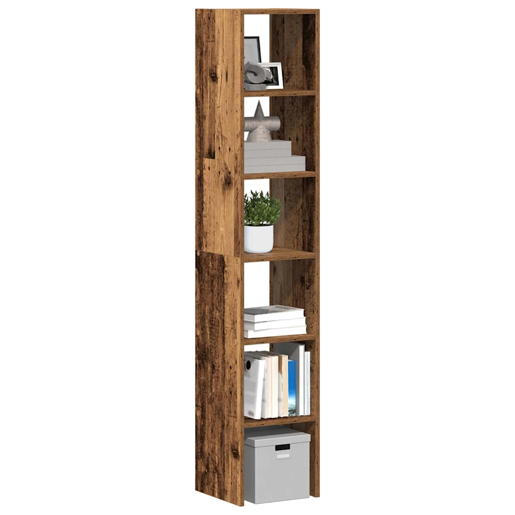 Bookshelves 2 pcs. Stackable Old Wood Look 30x30x80 cm