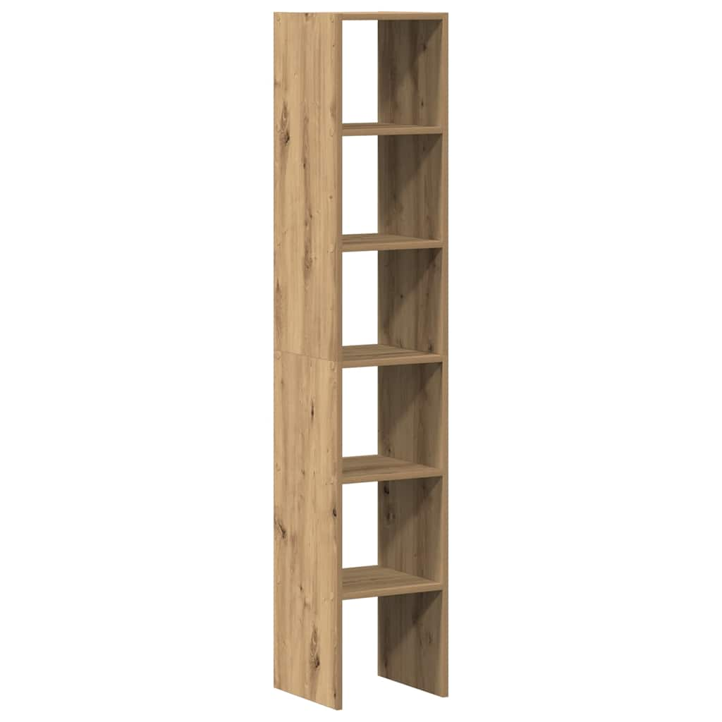 Bookshelves 2 pcs. Stackable Artisan Oak 30x30x80 cm