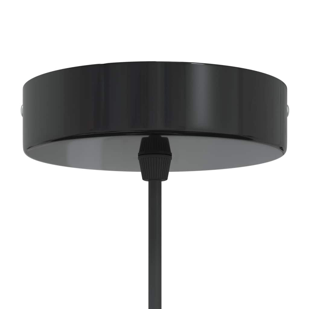 Pendant Lamp Height Adjustable E27 Black Glossy Ø 22 cm