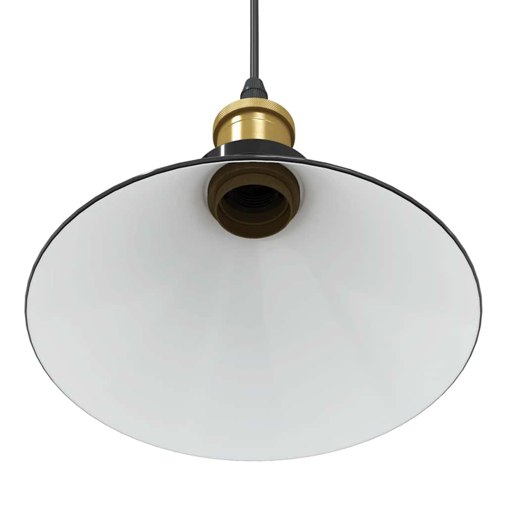 Pendant Lamp Height Adjustable E27 Black Glossy Ø 22 cm